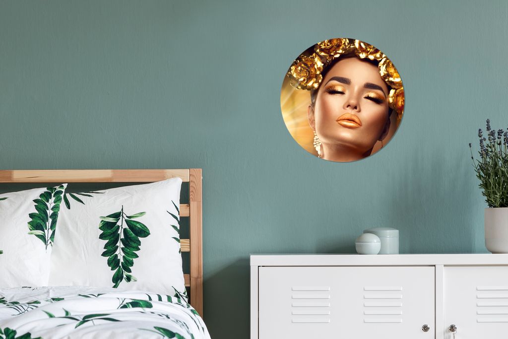 MuchoWow® - Wand Bild - Wohnzimmer - Runde Bilder - Produktbild 