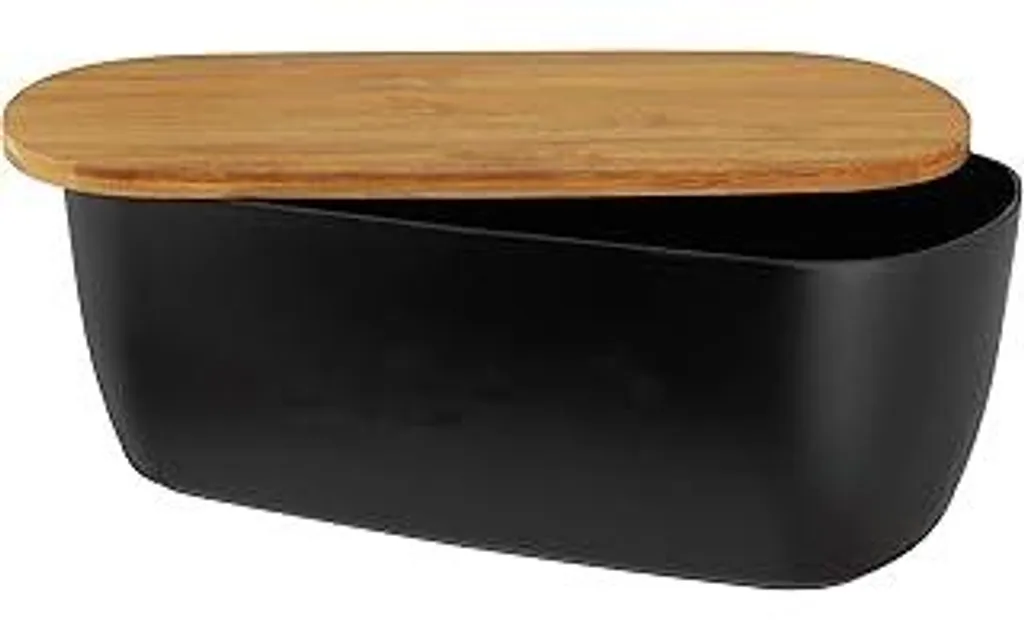 Scatola per Pane HRB Grande Nero | Freschezza Naturale in Faggio