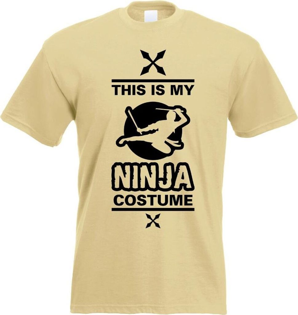 Kiwistar - T-Shirt - Khaki - This is My Ninja Costume Motiv Bedruckt Funshirt Design Print - mit Motiv Bedruckt - Funshirt Design - Sport - Freizei...