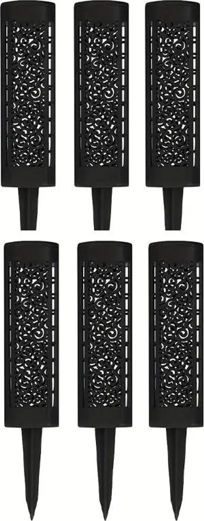 Éclairage Solaire pour Jardin et Terrasse LED Blanche Carrée Lot de 6 INF
