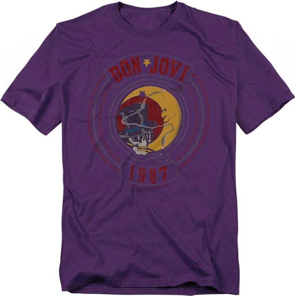 Bon Jovi - "1987" T-Shirt für Herren/Damen Uni TV30094 (3XL) (Violett)