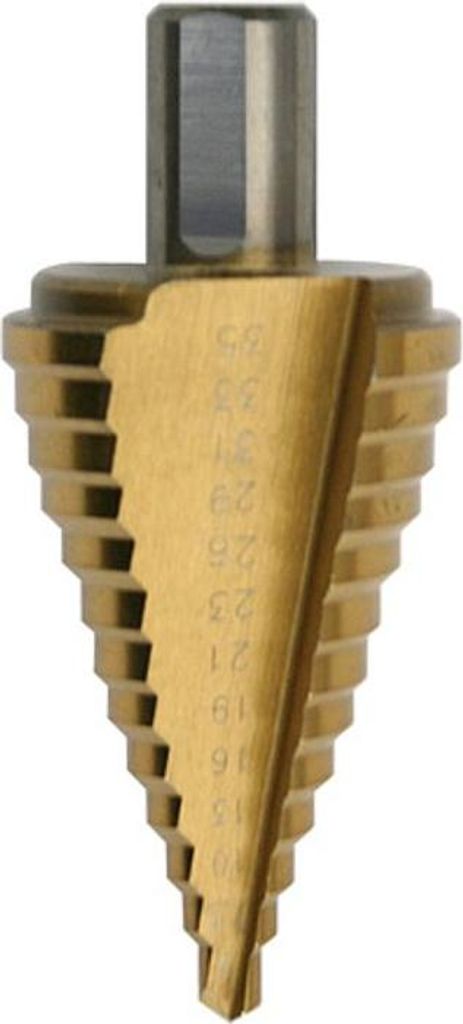 Bohrer Strend Pro Industrial Stufenbohrer SD651, 5-35 mm, TiN, HSS 6542 gerade, für Metall