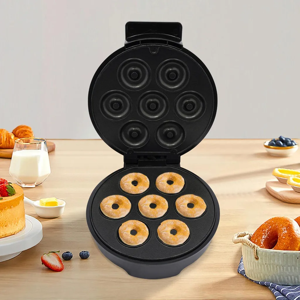 Machine à beignets antiadhésive 1000W noire pour cuisson rapide