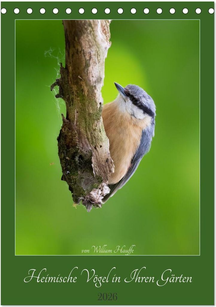Heimische Vögel in Ihren Gärten (Tischkalender 2026 DIN A5 hoch), CALVENDO Monatskalender