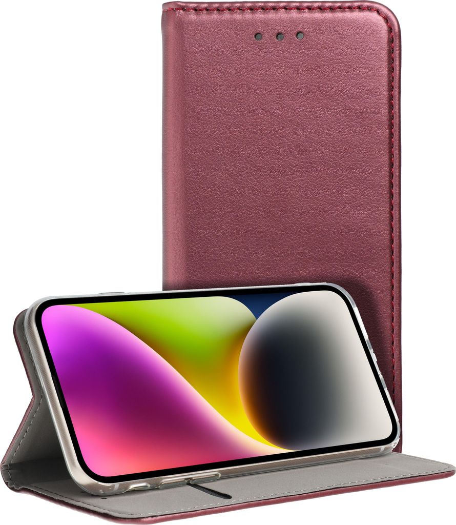 SMART MAGNETO Buchtasche passend für SAMSUNG M55 5G weinrot