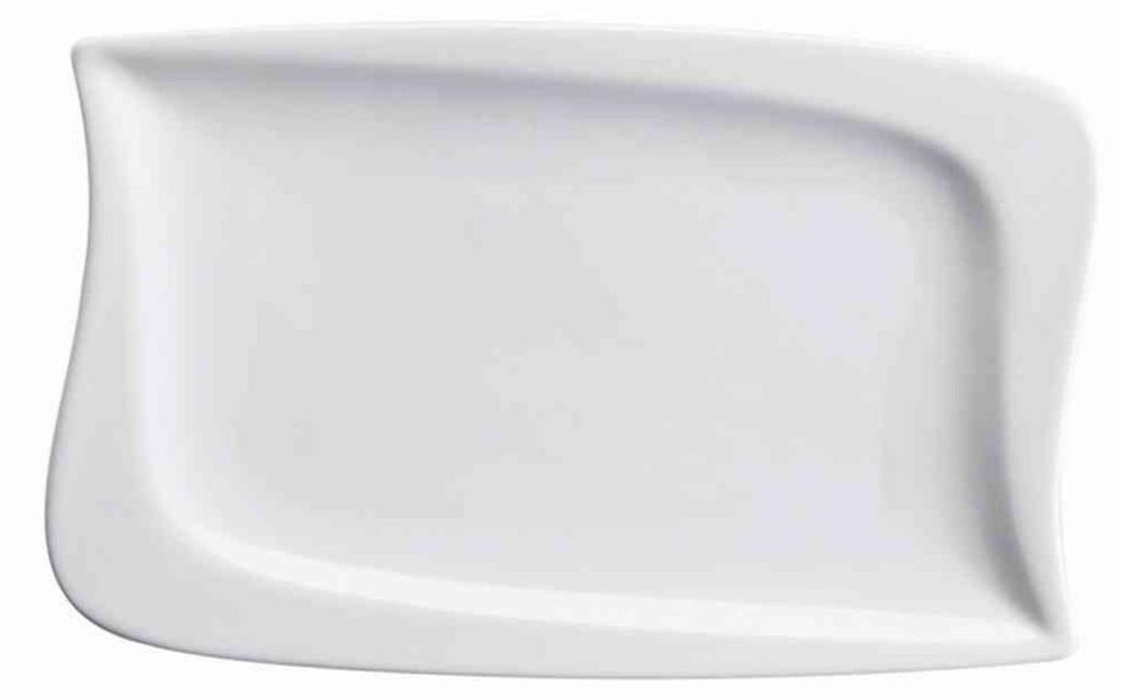 Plat rectangulaire en porcelaine pour entrées et desserts Image du produit 