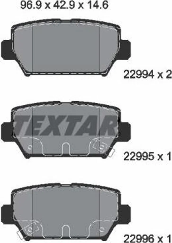 Kit Freinage TEXTAR 2299401 OE 4605B997 Silencieux et Haute Endurance