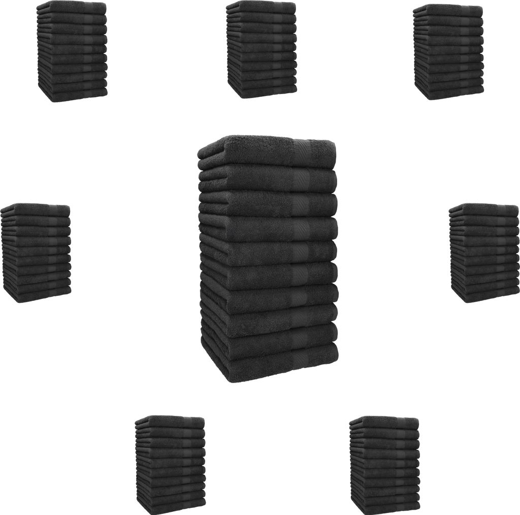 Betz Handtuch PALERMO - 80 Stück Handtücher 100% Baumwolle Größe 50 x 100 cm Hotel-Qualität Farbe - anthrazit