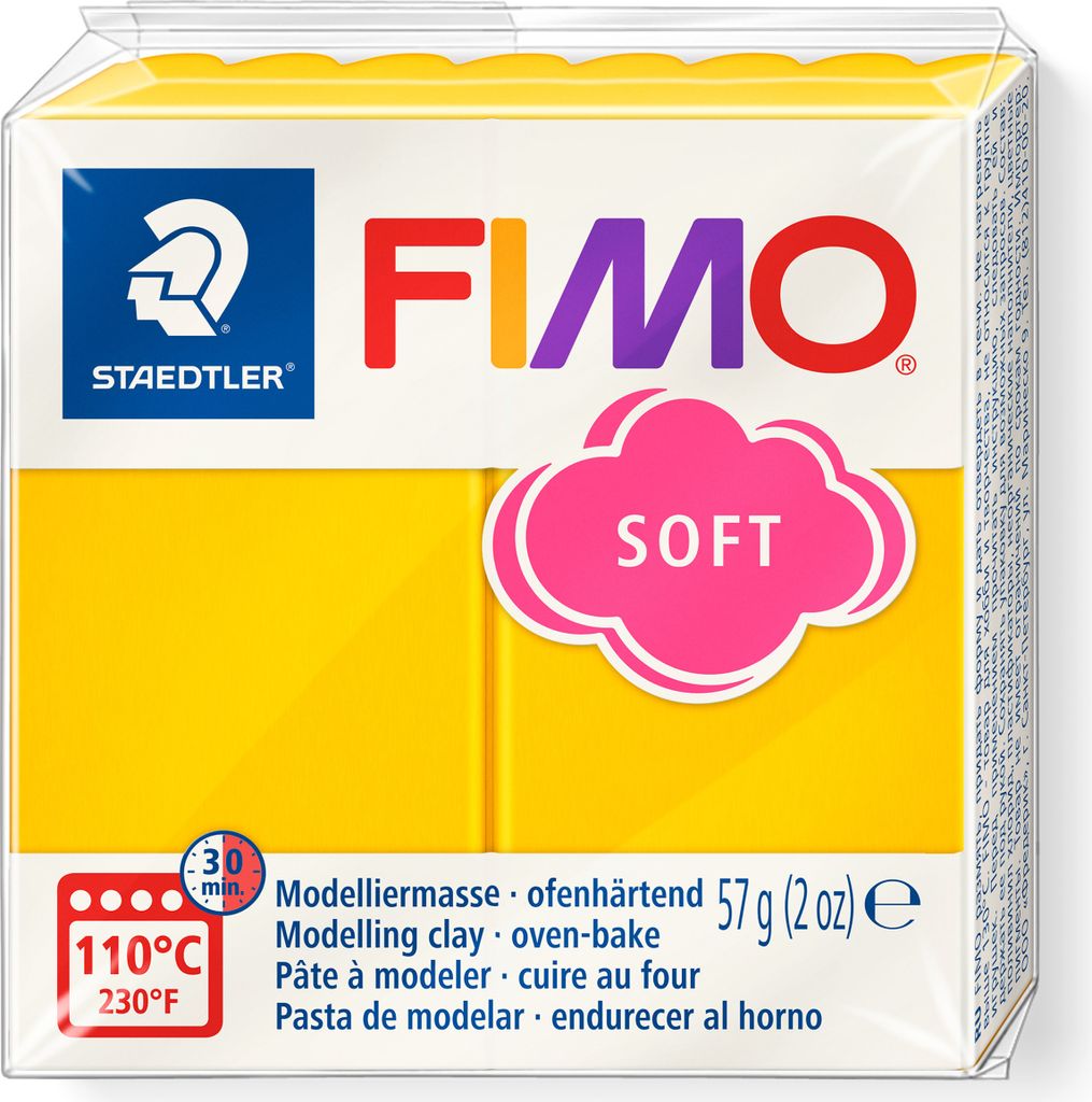 FIMO, Modelliermasse, Knete sonnengelb soft normal Produktbild 