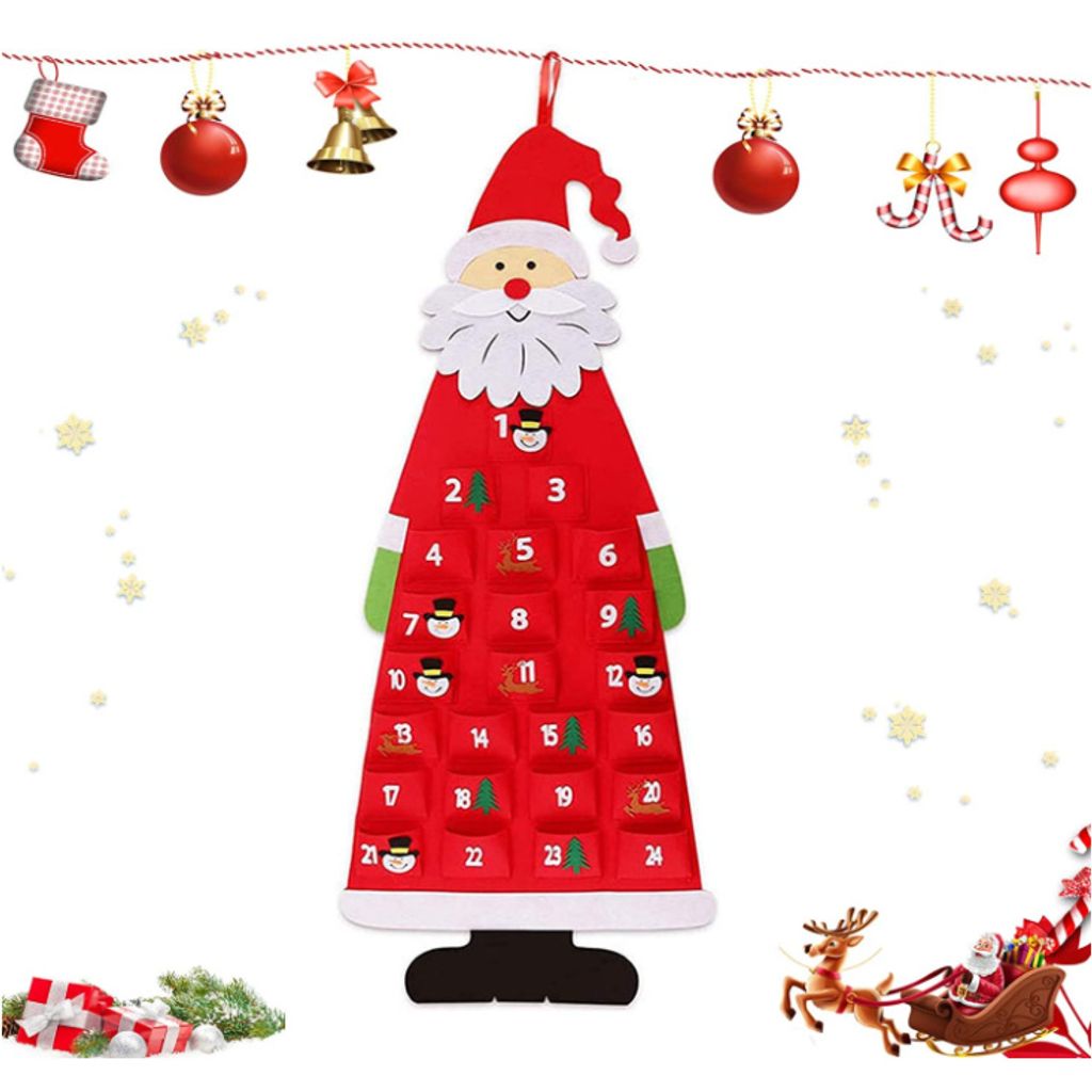 Adventskalender Weihnachtsmann zum selbst Befüllen Kalender für Kinder 