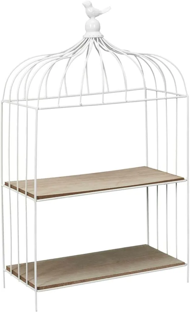 Cage Oiseau Décorative Métal Blanc pour Centres de Table de Fête - 4