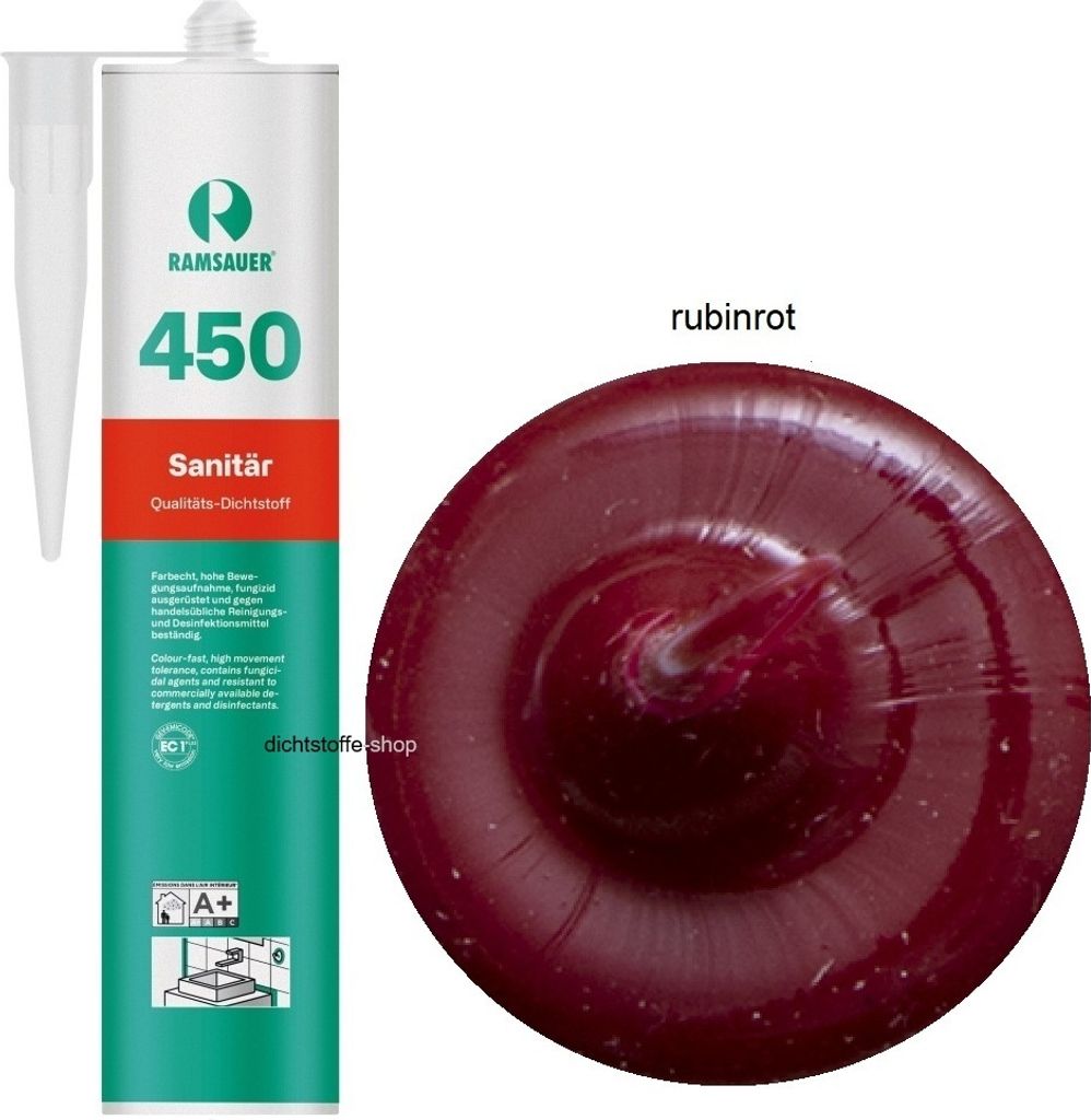 Ramsauer 450 Sanitär 1K Silikon Dichtstoff 310ml Kartusche Produktbild 