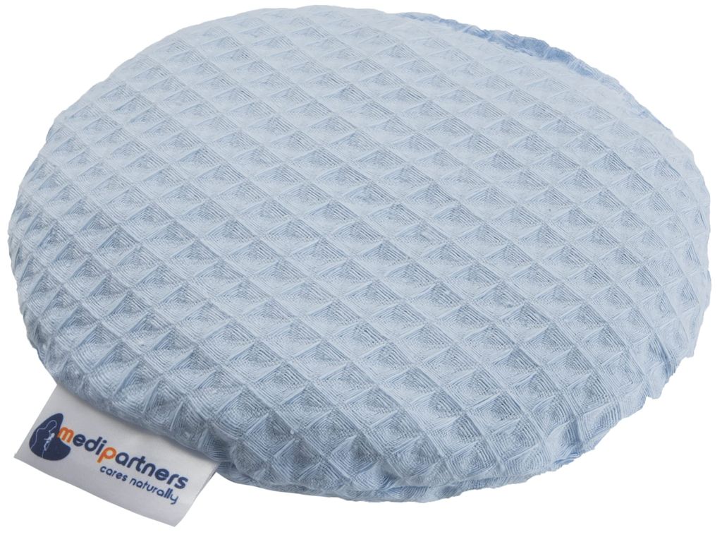 Kirschkernkissen, Wärmekissen, Körnerkissen für Babys 180g rund 15cm Blau