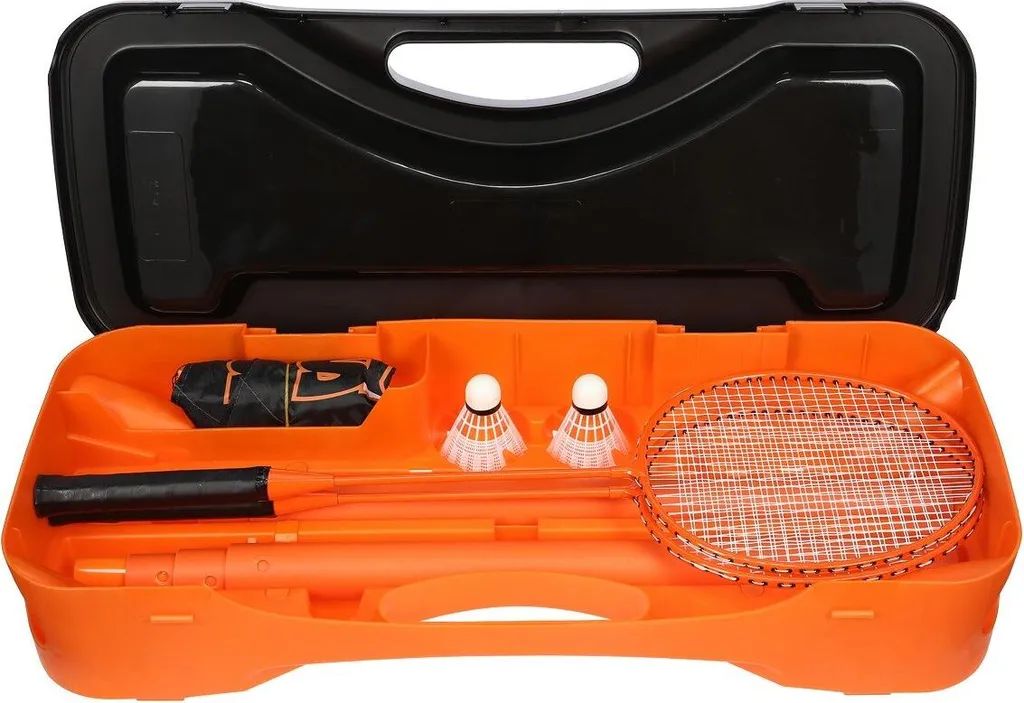 Set badminton de jardin stable avec base lestable et rangement compact intégré - 2