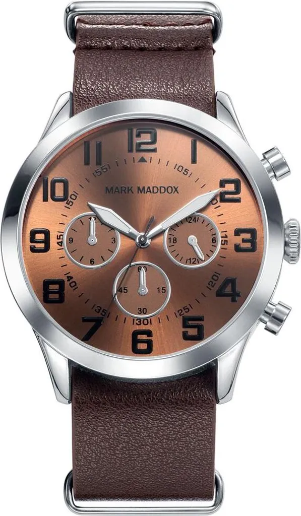 Montre MARK MADDOX HC0015-44 Homme - Cadran Noir et Bracelet Acier