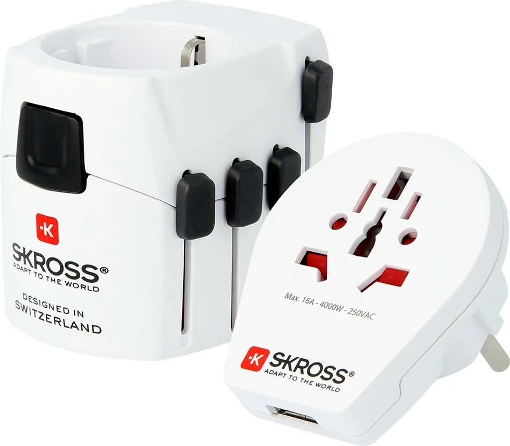 Adaptateur voyage 3 broches USB universel haute puissance modèle Multi-Plug