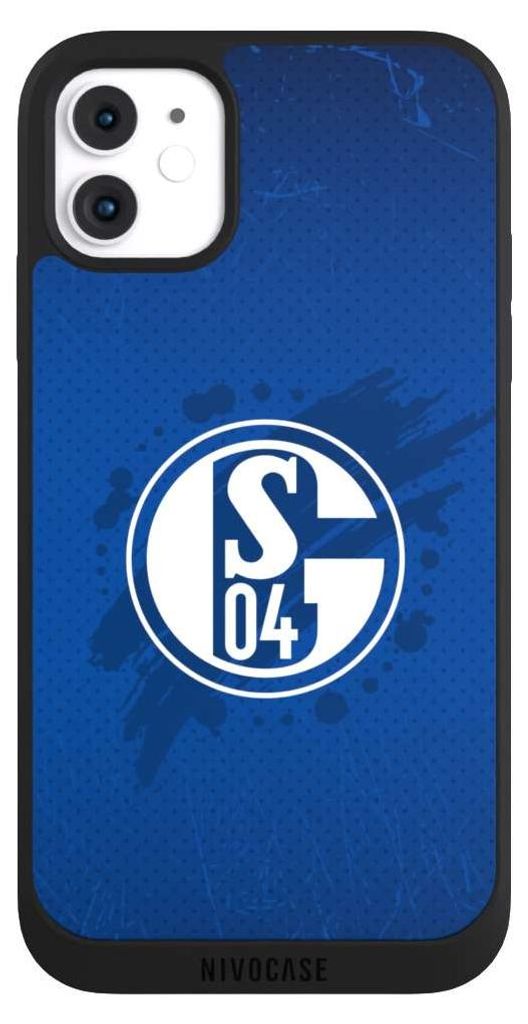 NIVOCASE Handyhülle für Apple iPhone 11 Hülle NIVOpure Case Schwarz Bundesliga FC Schalke 04 Offizielles Lizenzprodukt