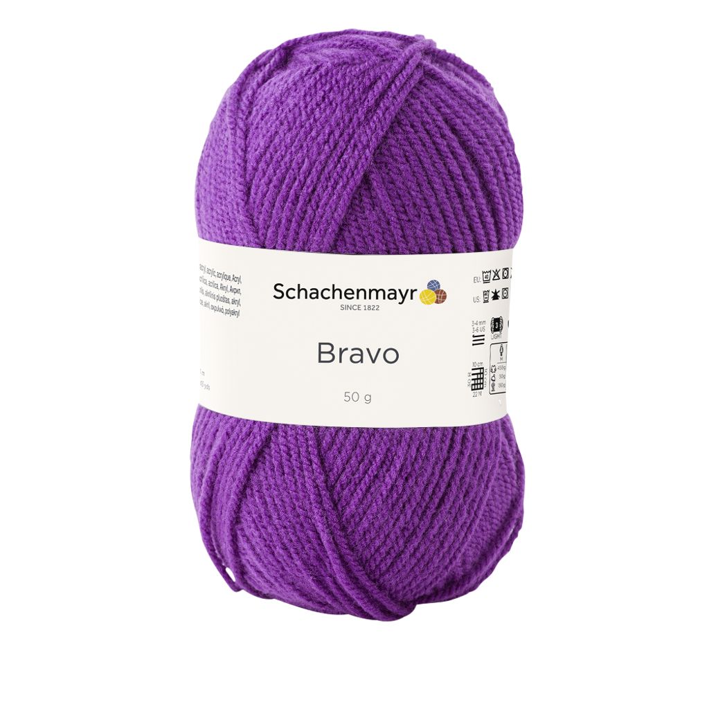 Schachenmayr Bravo, 50 g de fil à tricoter violet Image du produit 
