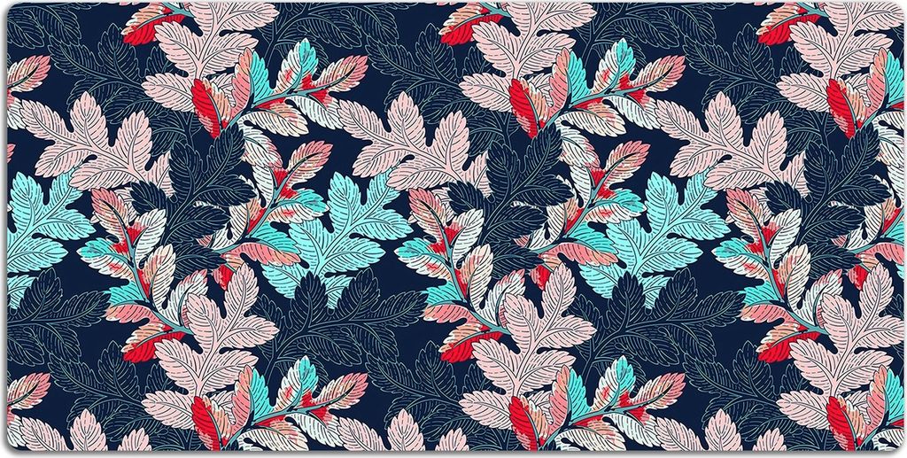 Schreibtischmatte Tischunterlage 100x50 cm Mauspad - Laubmuster