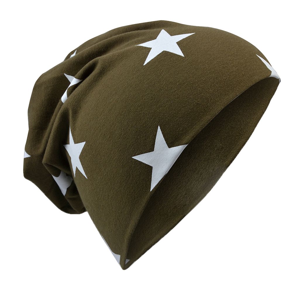 Kinder Beanie KleinStern Olivgruen-L Produktbild 