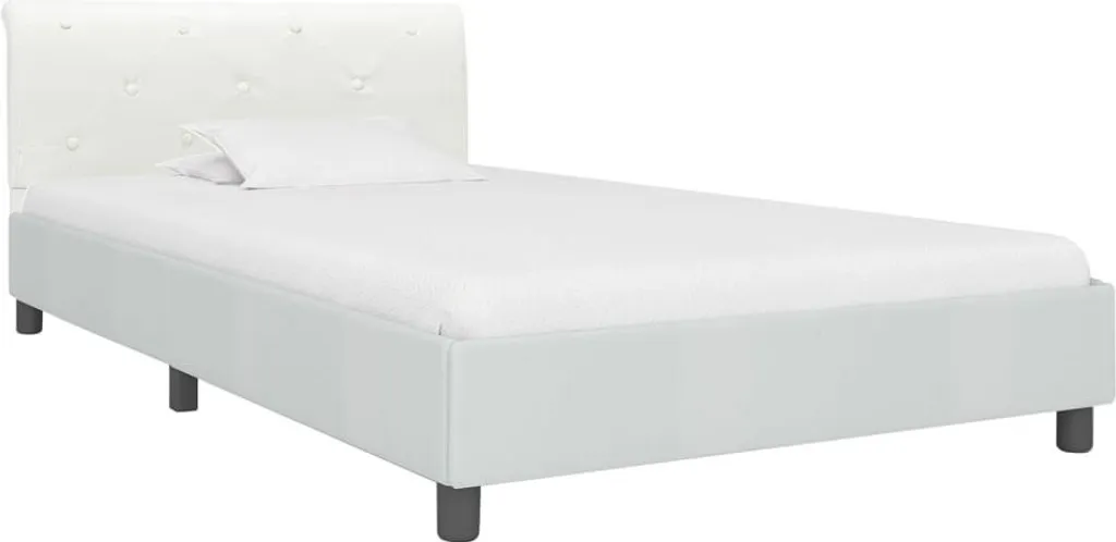 Cadre de lit blanc 90x200 cm vidaXL pour éliminer les bruits nocturnes