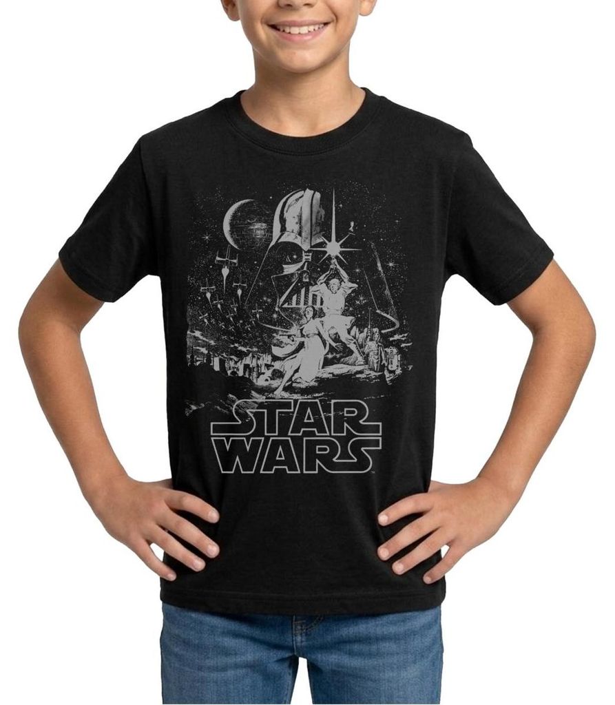 Star Wars Galaxie Darth Vader Retro Teenager T-Shirt, 152/164 (12-14 Jahre), Schwarz