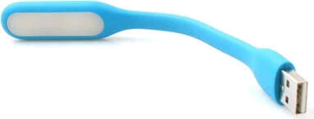 System-S Schwanenhals USB A LED Leuchte Lampe Licht für Laptop Notebook PC mit USB A Anschluss Blau