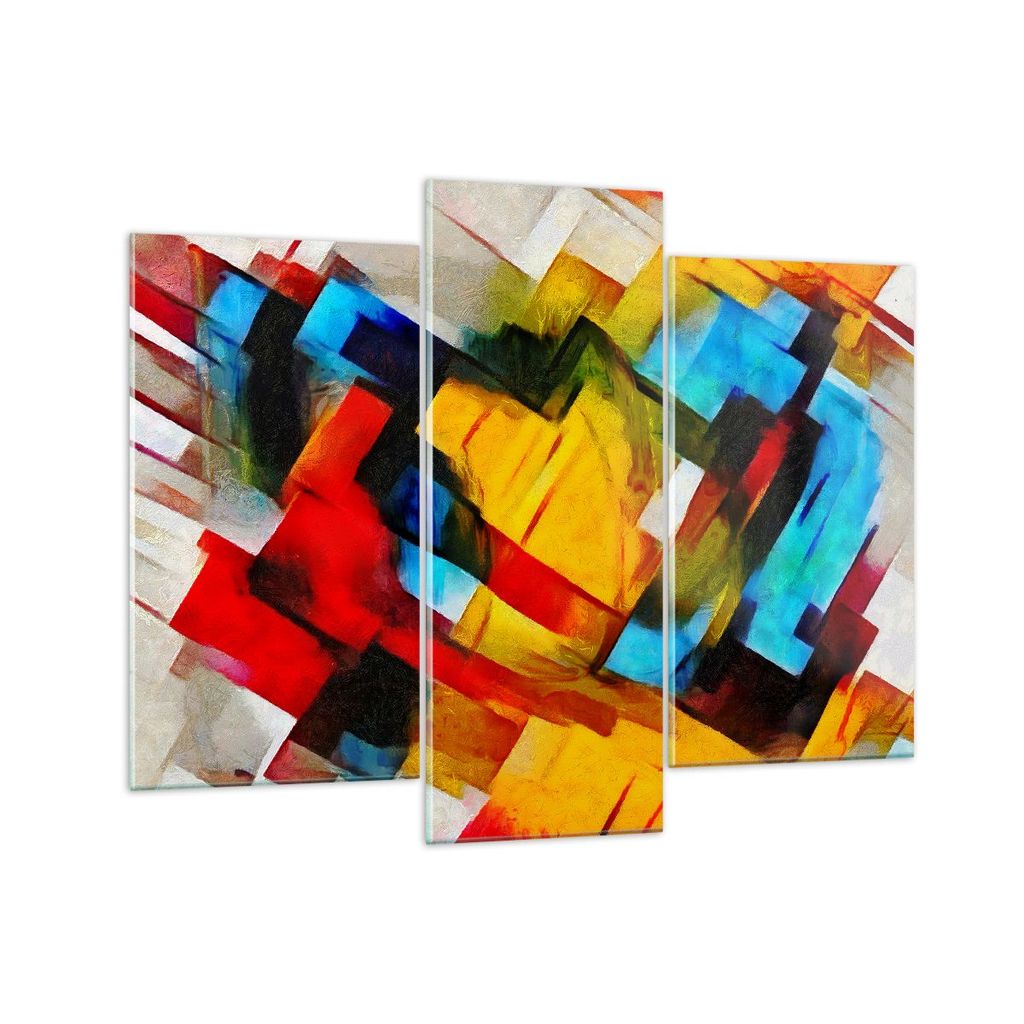 Bilder auf glas - Abstraktion modern - 130x100cm - Glasbilder - Wandbilder - Kunstdruck - zum Aufhängen bereit - Wanddekoration aus Glas - Glas Bi...