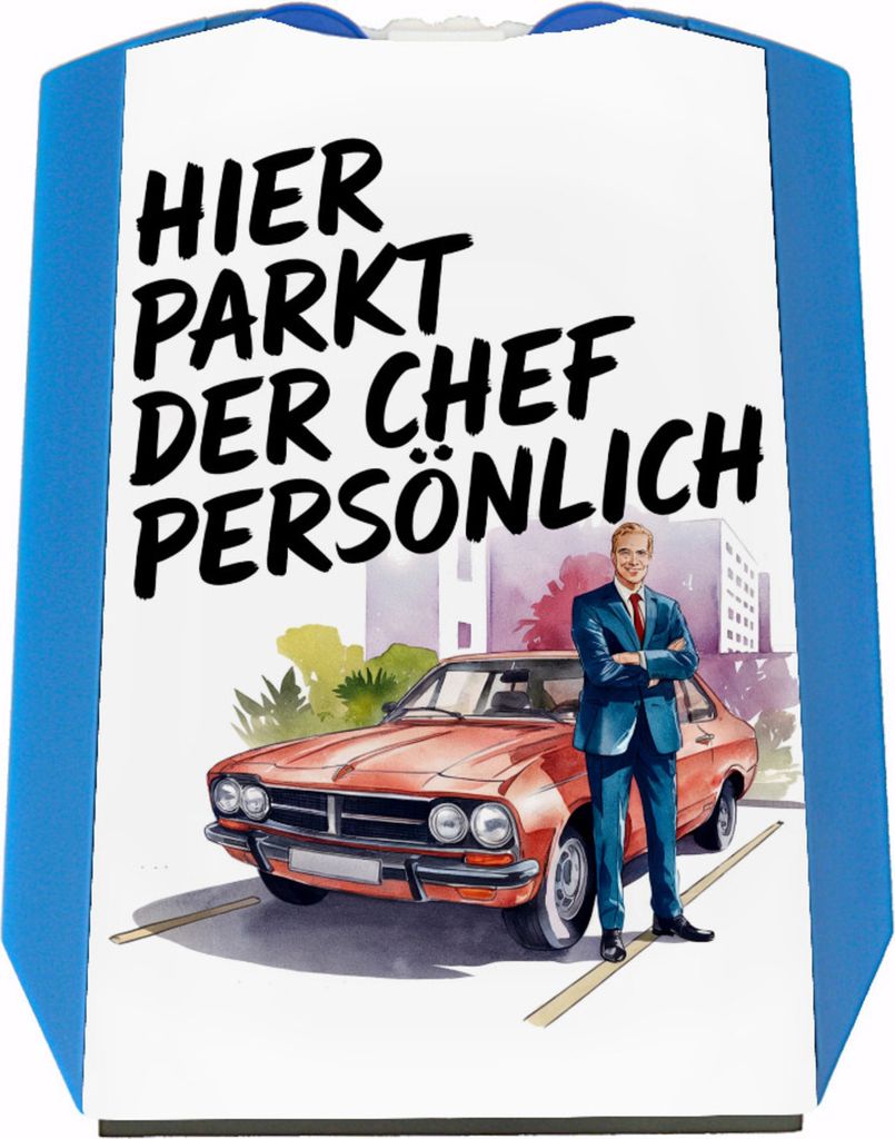 Chef parkt hier persönlich Parkscheibe Boss mit Auto