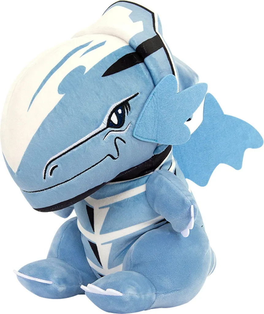 Peluche Yu-Gi-Oh ! Dragon Blanc aux Yeux Bleus 38 cm - Détails Brodés Fin