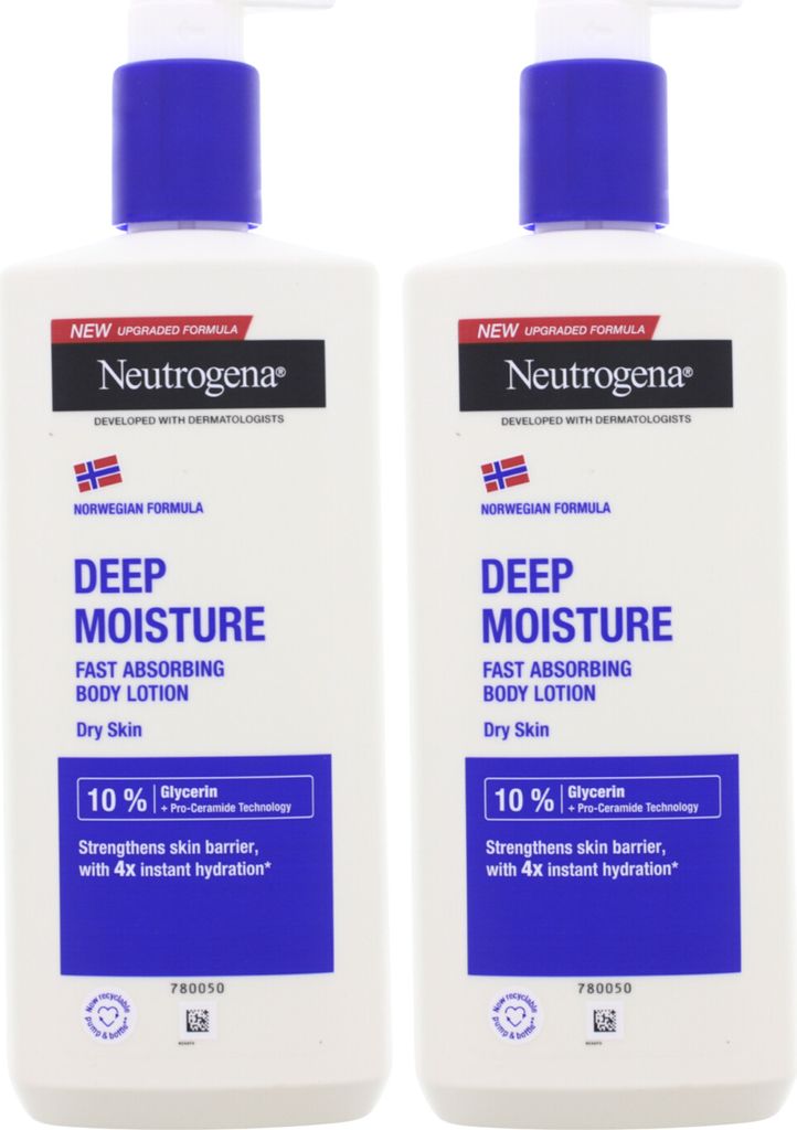 2 x Neutrogena Deep Moisture Bodylotion Norwegische Formel Produktbild 