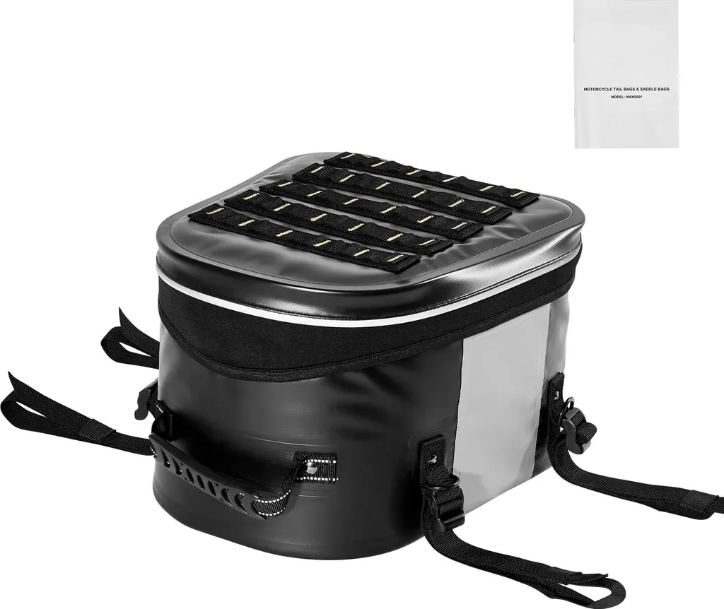 Borsa Posteriore Moto 28L SucceBuy | Zaino Bagagli Impermeabile Nero