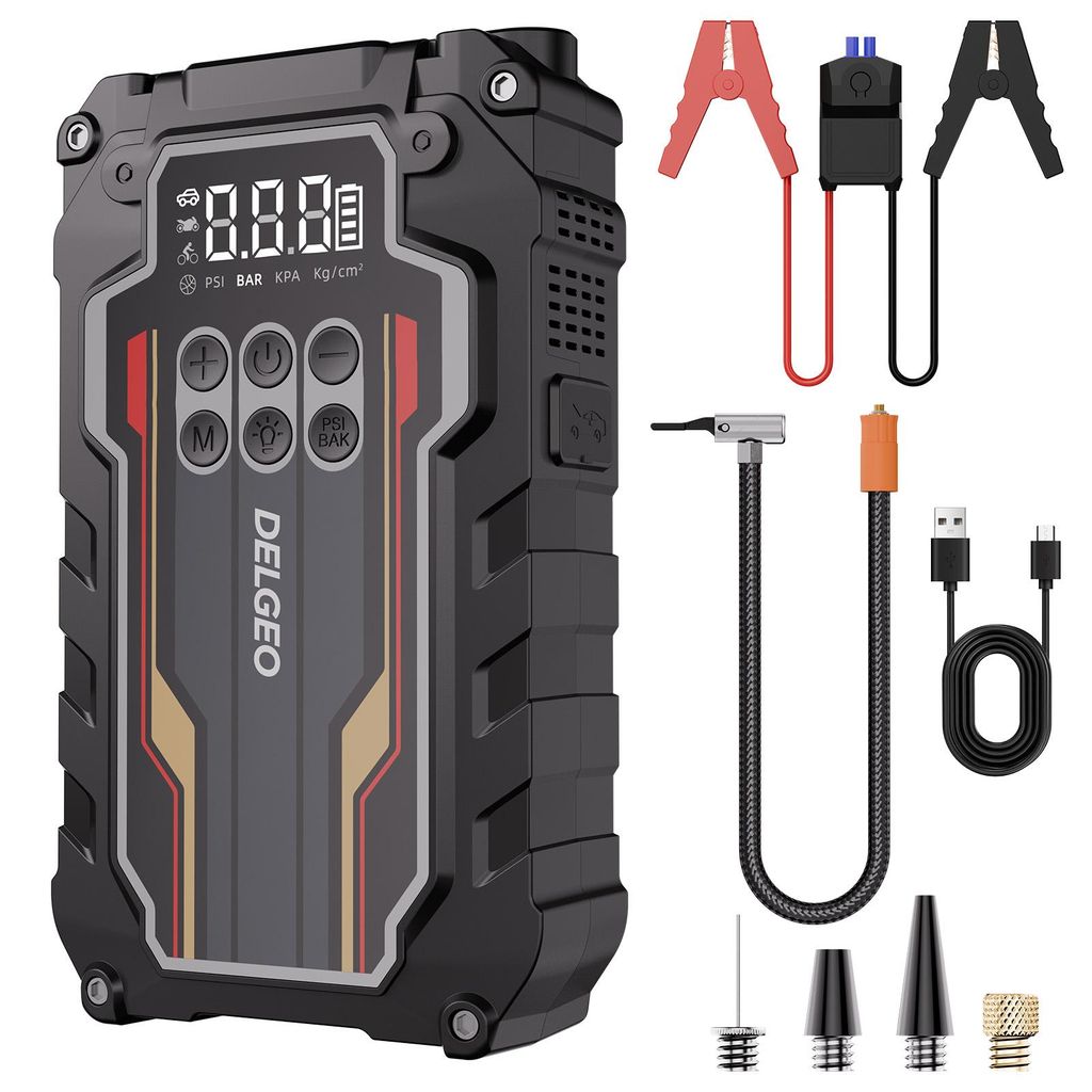 10000mAh Starthilfegerät – 600A Spitzenstrom, 150PSI Produktbild 