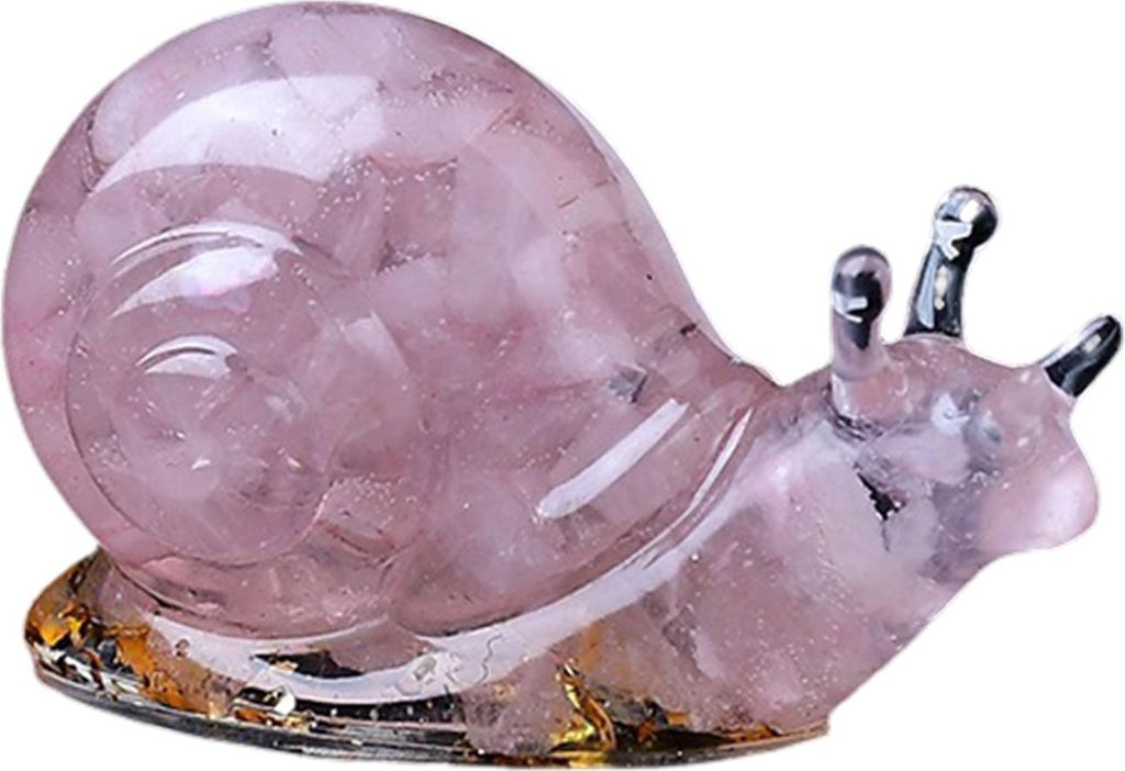 Schneckenfigur aus Kunstkristall, bunte Schneckenstatue aus Naturstein, Mini-Schneckenstatue, handgeschnitzt, heilende Schneckenornament, Dekoratio...