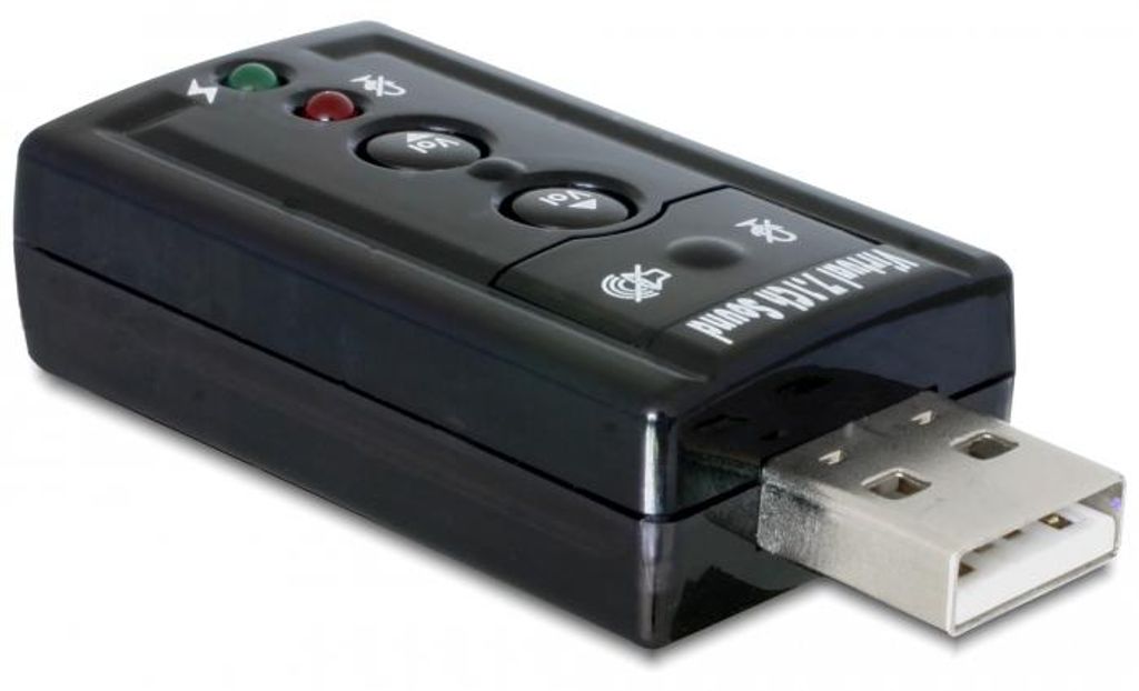 Externer USB 2.0 Sound Adapter Virtual 7.1 - 24 bit / 96 Produktbild 