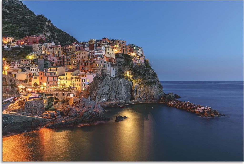ARTland Wandbild Alu für Innen & Outdoor Cinque Terre Manarola Größe: 30x20 cm