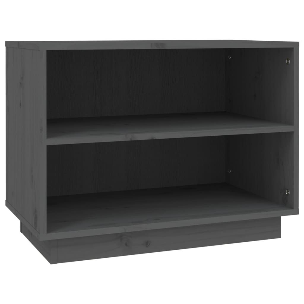 vidaXL Armoire à chaussures Gris 60x34x45 cm Pin massif Image du produit 