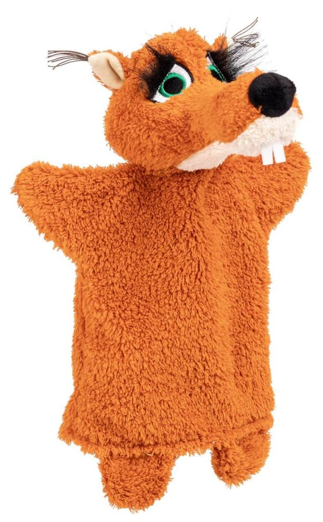 Munabo Crazy Handpuppe Eichhörnchen, braun, 27cm – Witziger Produktbild 