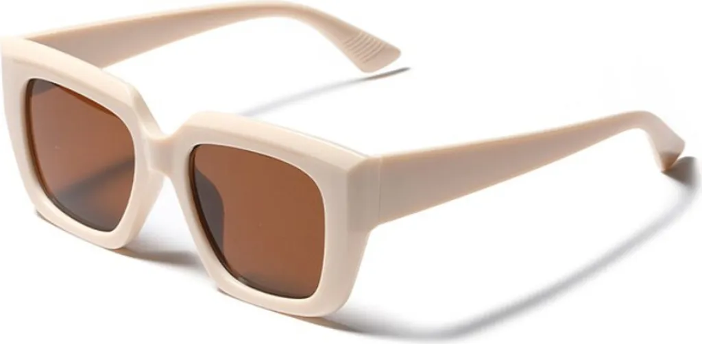 VeyRey Solbrit Brown Sunglasses - Luxury Square Design for Women