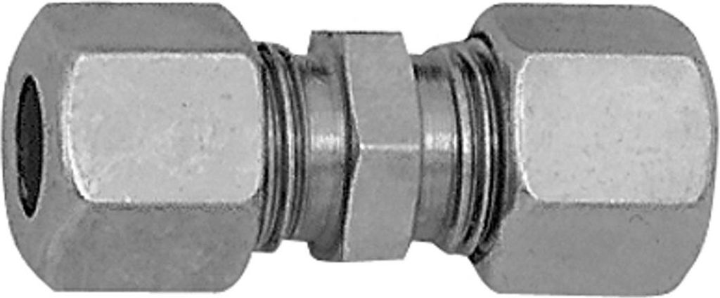 Riegler Gerade Verschraubung, Rohr-Außen-Ø 22 mm, Stahl verzinkt