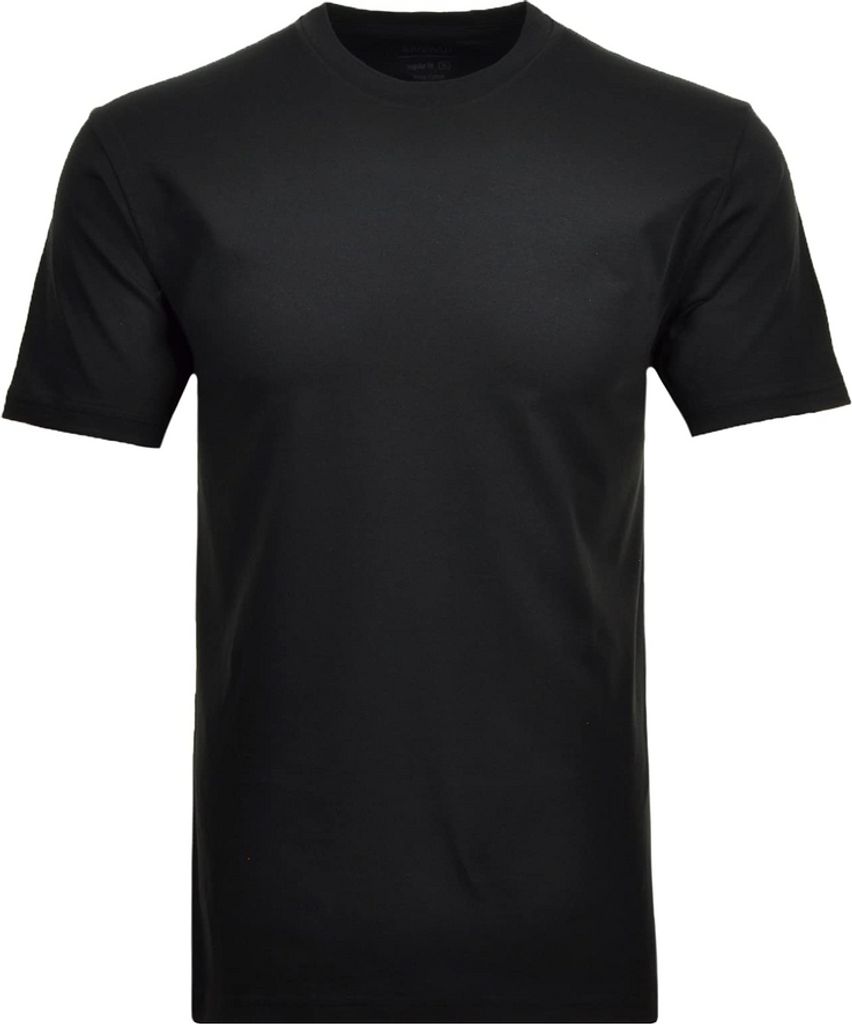 RAGMAN Herren T-Shirt Doppelpack Kurzarm Rundhals Regular Schwarz 6XL