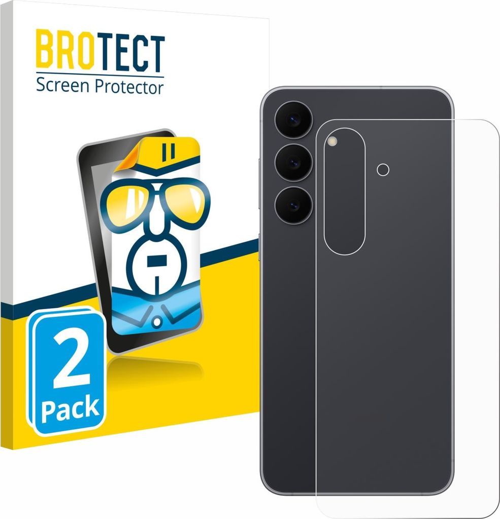 2x Für Samsung Galaxy S25 FE (Rückseite) Schutzfolie BROTECT Displayschutz Display Schutz Folie Klar Transparent