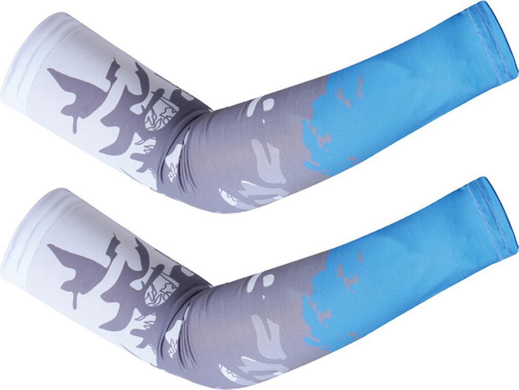1 Paar Sommer-Armstulpen aus Eisseide, UV-Sonnenschutz, atmungsaktiv, rutschfest, elastisch, für Männer und Frauen, Outdoor, Radfahren, Angeln, l...