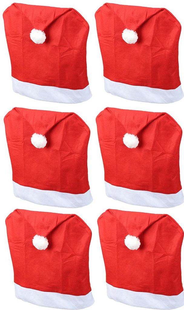 Novaliv Weihnachten Stuhlhussen 6er Set I Rot I Produktbild 