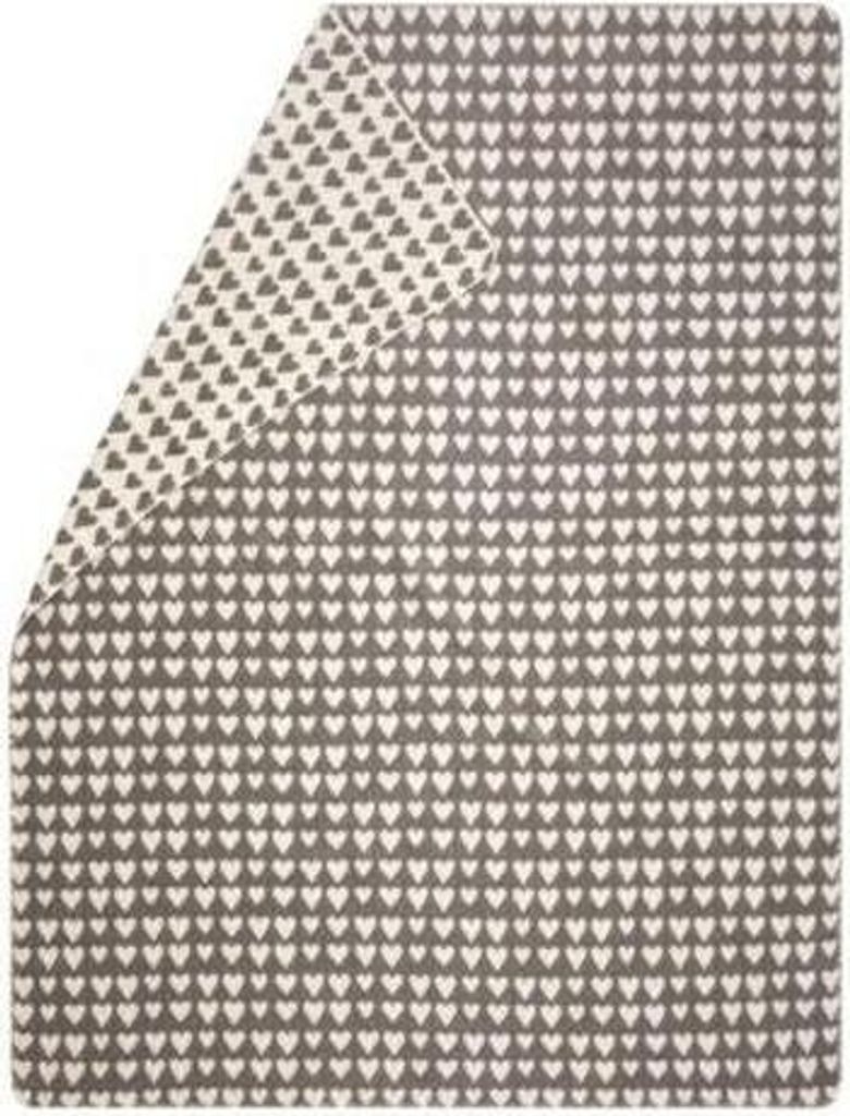 Kuscheldecke Herzen Farbe Rauch 200x150cm von David Produktbild 