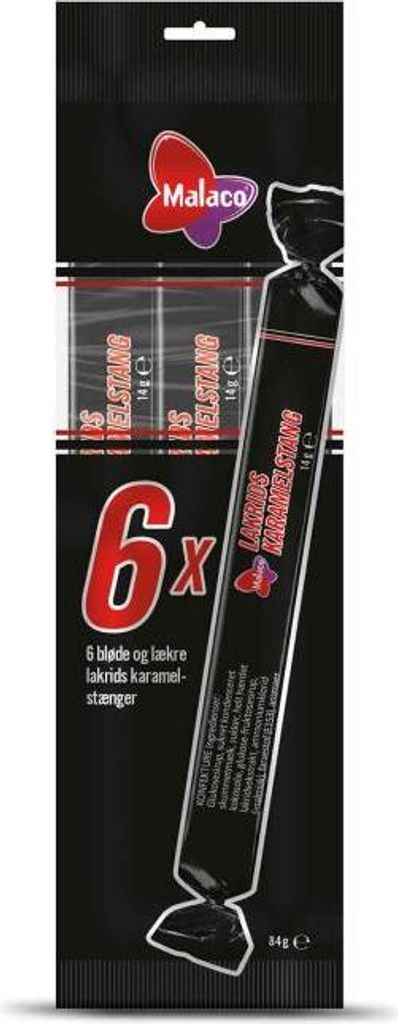 Malaco Lakrids Karamelstang 6er Produktbild 