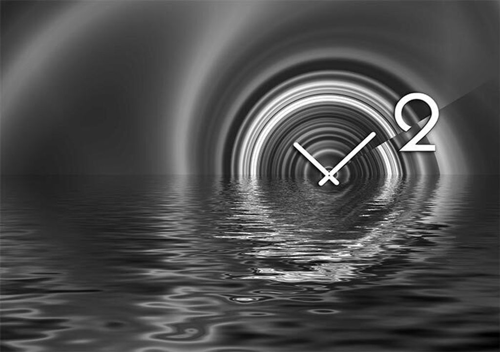 4352 Dixtime Designer Wanduhr, Wanduhren, Moderne Wohnraumuhr, Wanddeko 50cm x 70cm