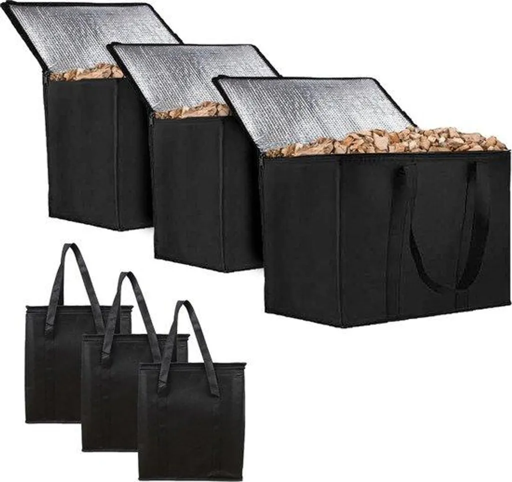 Bac de rangement pour barbecue et bois avec poignées de transport