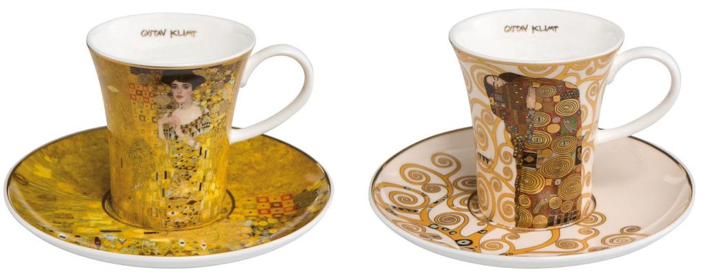 2er Set Gustav Klimt Espressotassen Adele Bloch-Bauer + Die Produktbild 