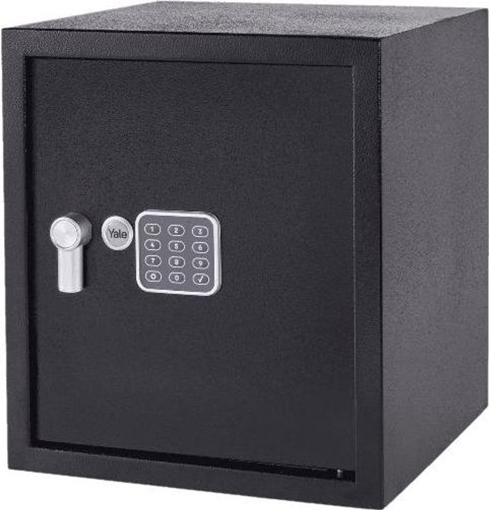 Yale Elektronischer Tresor Groß, YEC/390/DB2, mit alarm & Tastenfeld, Schwarz